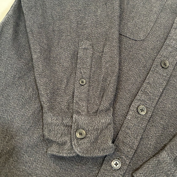 Abercrombie & Fitch 90s Oversized Shirt Mens Medium Gray Corduroy Collar Shacket - Picture 3 of 7